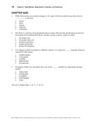 Marketing Chapter 6 Discuss Two Ways The Market For Each