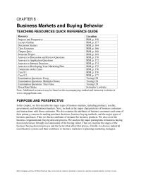 Marketing Chapter 8 We also examine the attributes of business customers