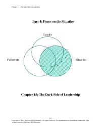 Management Chapter 15 Leadership plays such a pervasive part in our lives that