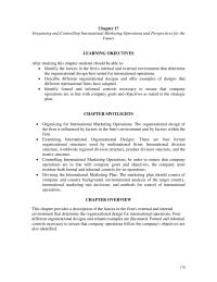 Chapter 17 Companies Are Likely Maintain Their Organizational Structure