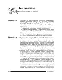 Chapter 21 Much less emphasis will be placed on detailed inventory