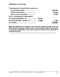 Accounting Chapter 4 Loss Discontinued Operations Requires Separate Classification After