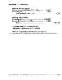 Accounting Chapter 14 September 2019 Interest Expense Bonds Payable