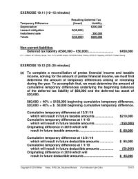 Accounting Chapter 19 Originating difference which will result in future