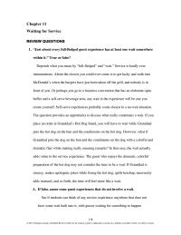 Industrial Engineering Chapter 11 Self-serve experiences probably come closest