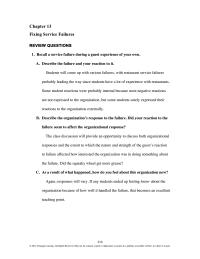 Industrial Engineering Chapter 13 Some student reactions were probably internal&nbsp;