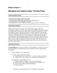 Management Chapter 1 What Being a Leader Means for You