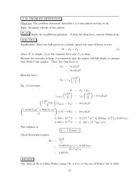 Chapter 11 FB is the buoyant force and FD is drag