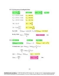 Chapter 5 Homework Since ηactual>ηmax, the process is impossible