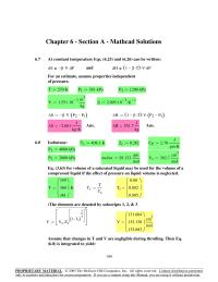 Chapter 6 Homework&nbsp;The pressure is the vapor pressure given by the