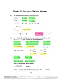 Chapter 11 Homework The last term is the entropy change of UNmixing