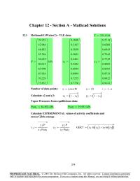 Chapter 12 Homework Parameters for the Wilson equation