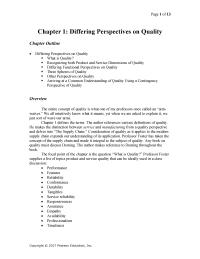 Management Chapter 1 Homework Discuss The Value added Perspective Quality What Are