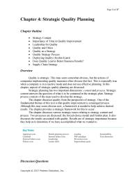 Management Chapter 4 Homework Examples Strategic Content Include Time Leadership Quality