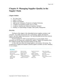 Management Chapter 9 Homework The theme of this chapter is the relationship between