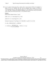 Chapter 8 Spread Footings-Geotechnical Serviceability Limit