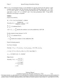 Chapter 9 The serviceability loads for the footing in problem