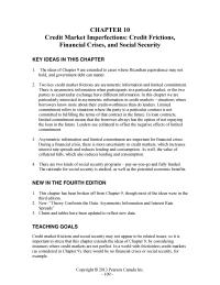 Economics Chapter 10 Homework Social Security T The Collateral