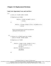 Economics Chapter 14&nbsp;Then the new machine’s operating cost is zero