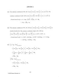 Physics Appendix A Homework The cartesian coordinates of P