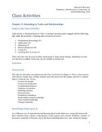 Communications Chapter 05 Homework These activities may be used in either small-group