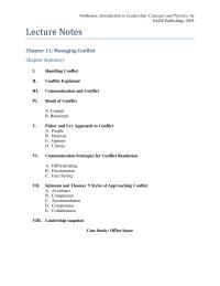 Communications Chapter 11 Homework Occurs The Early Stages Conflict Establishes The