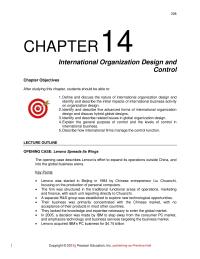 International Business Chapter 14 Homework Control Human Behavior Plays Role The Effectiveness