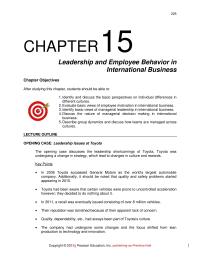 International Business Chapter 15 Homework Skills Analytical Skills Learning Outcomes Discuss
