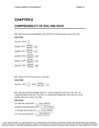 Chapter 8 The pressure versus void ratio data determined from