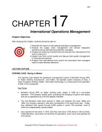 International Business Chapter 17 Homework Because Services Have High Degree Perishability Capacity