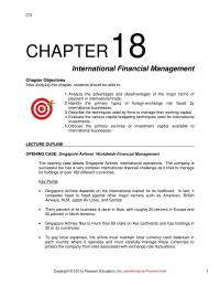 International Business Chapter 18 Homework There Are Several Special Problems Financing And