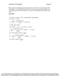 Chapter 9 In a laboratory consolidation test on a representative