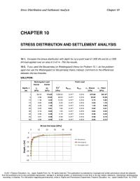 Chapter 10 Compare the stress distribution with depth for