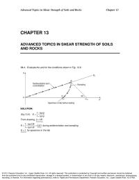 Chapter 13 What would be the angle of shearing resistance