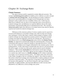 Chapter 18 Differences in the monetary policies of various