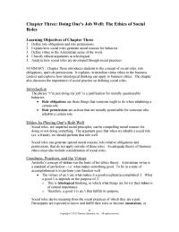 Business Ethics Chapter 3 Homework What Good Depends The Purpose This Teleological