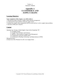 Appendix A Homework How Are They Interrelated Supply Chain Also