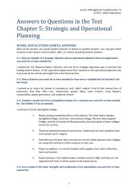 Chapter 5 What Are The Common Functional Strategy Areas