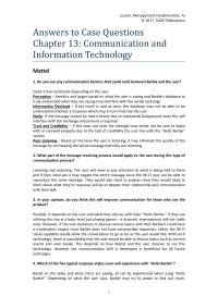Chapter 13 There Are Various Ways Which Oral Communication