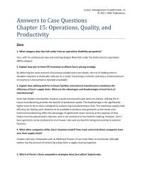 Chapter 15 Zara Product Innovator Process Innovator Explain Why