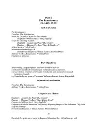 Chapter 6 Homework Cricket quot Key Concepts Four voice Polyphonic Texture Counterpoint