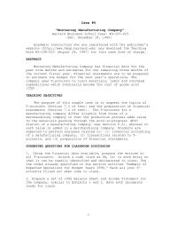 Case&nbsp;5 Prepare a set of 1996 Balance Sheet and Income
