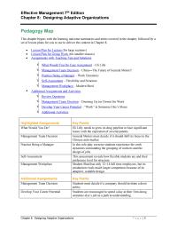 Management Chapter 8 Homework One His First Steps Was Put Everyone