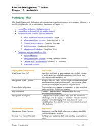 Management Chapter 12 Homework This exercise gives students an opportunity
