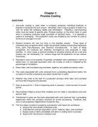 Accounting Chapter 3 Homework Sept Total Material Conversion