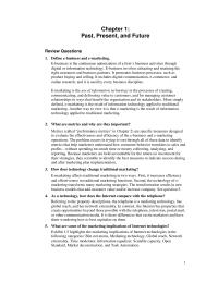 Marketing Chapter 1 Homework What Are The Implications The Differences Various