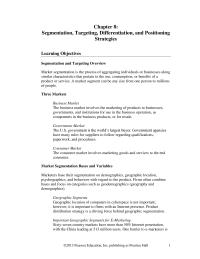 Marketing Chapter 8 Homework Traditional Offline Positioning Strategies Also Apply The
