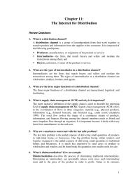 Marketing Chapter 11 Homework Since Zappos Does Not Operate Any Brick and mortar