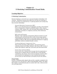 Marketing Chapter 12 Homework Organizations Have The Most Reach And The