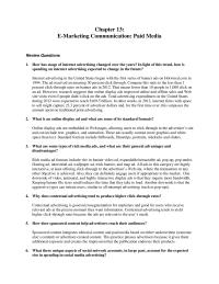 Marketing Chapter 13 Homework Cpm Cost Per Thousand Impressions And Two
